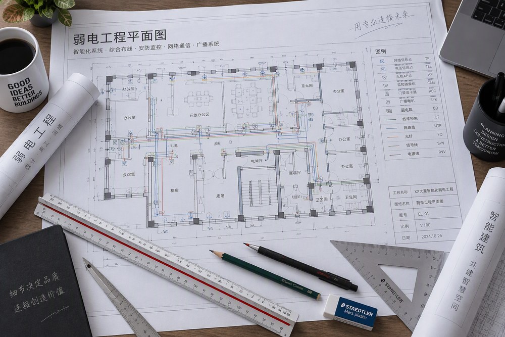 弱电工程识图笔记：从系统图到平面图的正确读图顺序